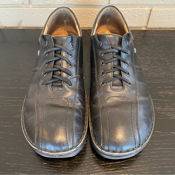 FINN COMFORT Size 11 Oxfords Lace-up Comfort Shoes - Black Leather - Men’s